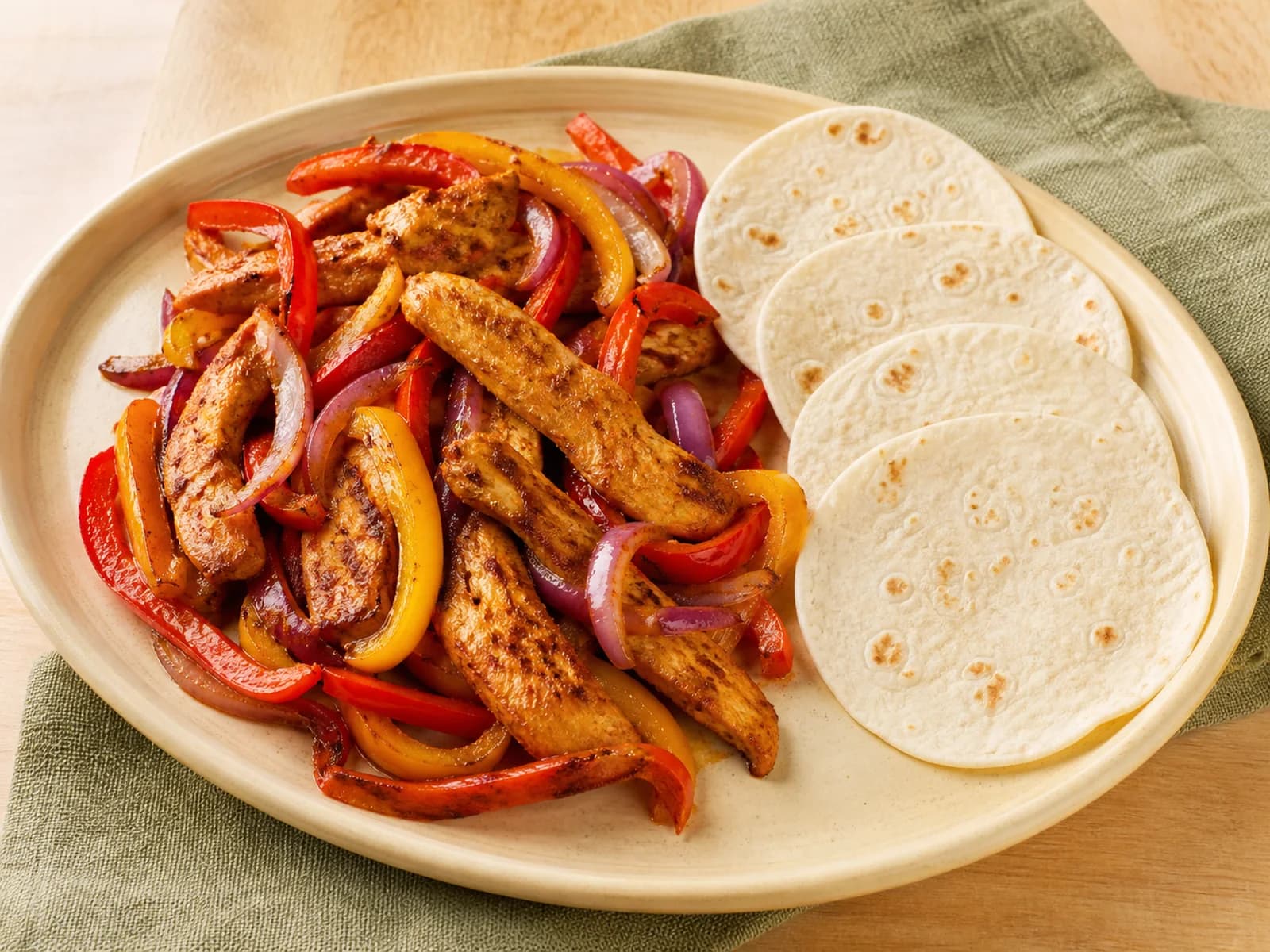 Air-fryer chicken fajitas
