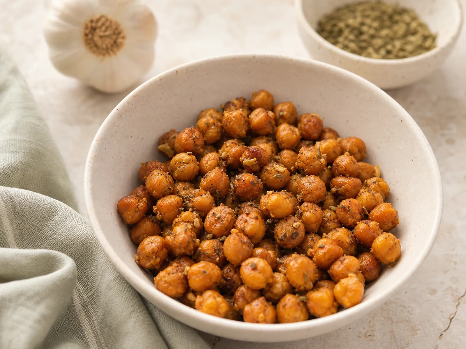 Air-fryer crispy chickpeas