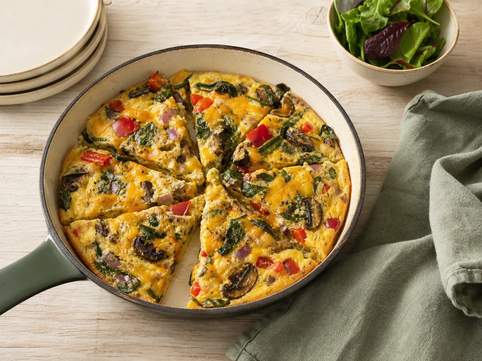 Flexible fridge-clearing frittata