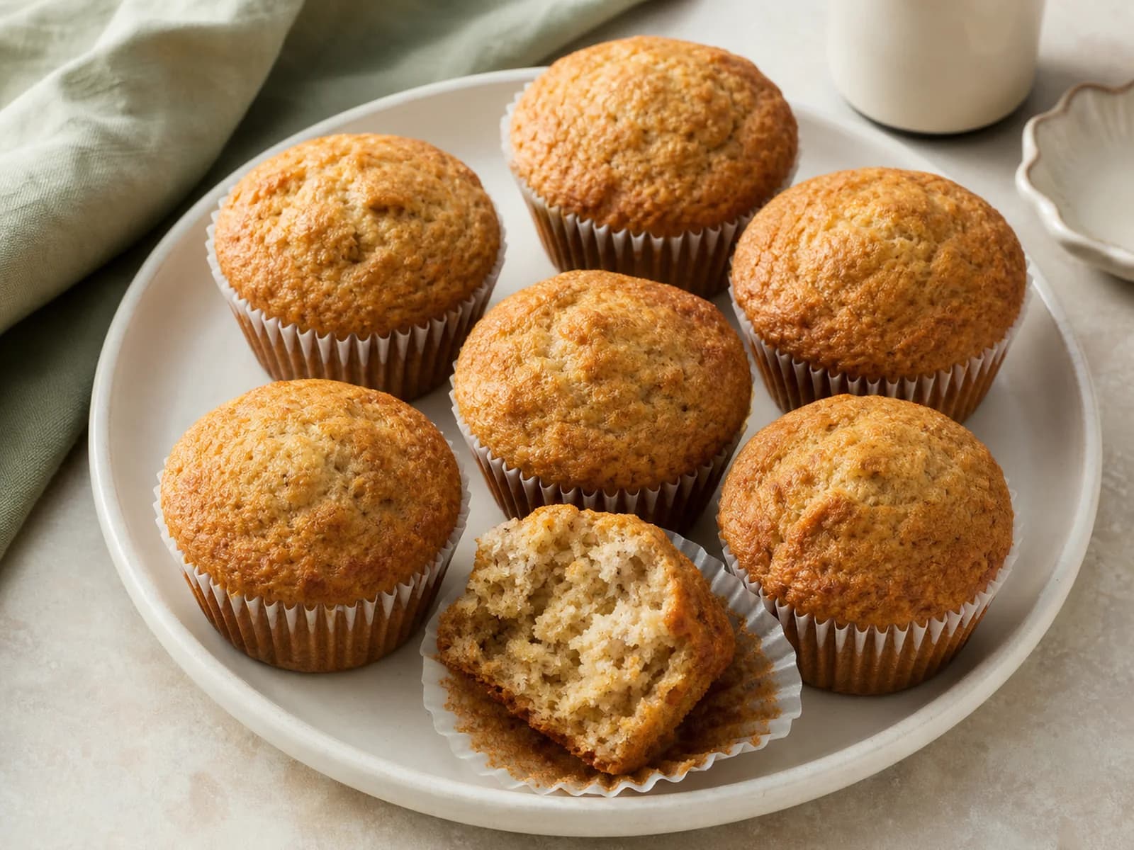 Small-batch banana muffins