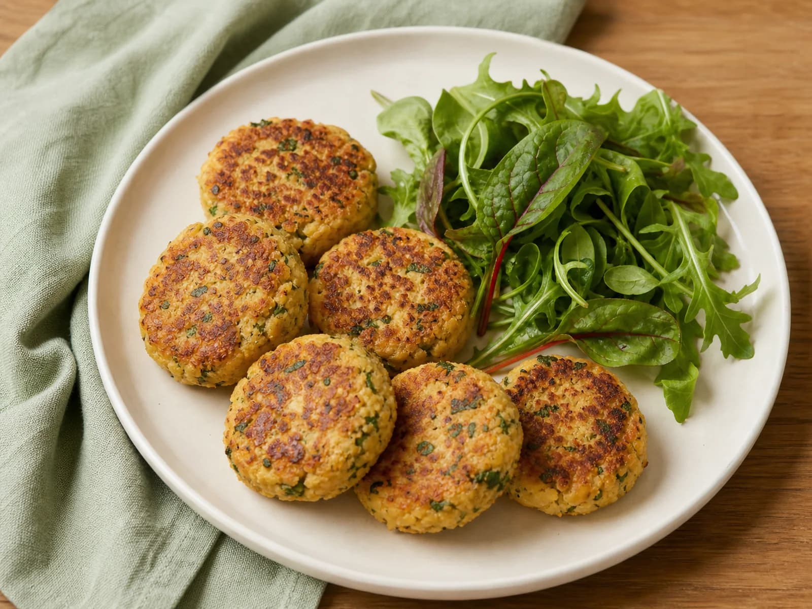 Store-cupboard chickpea patties